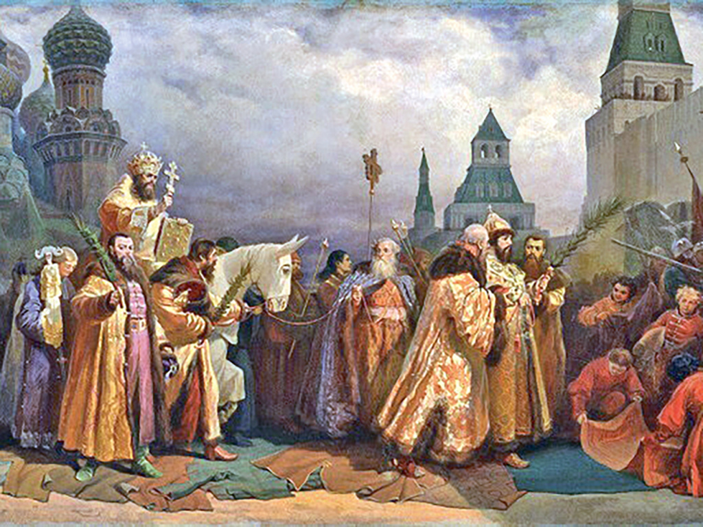 Картина «Вербное воскресенье в Москве времён царя Алексея Михайловича»