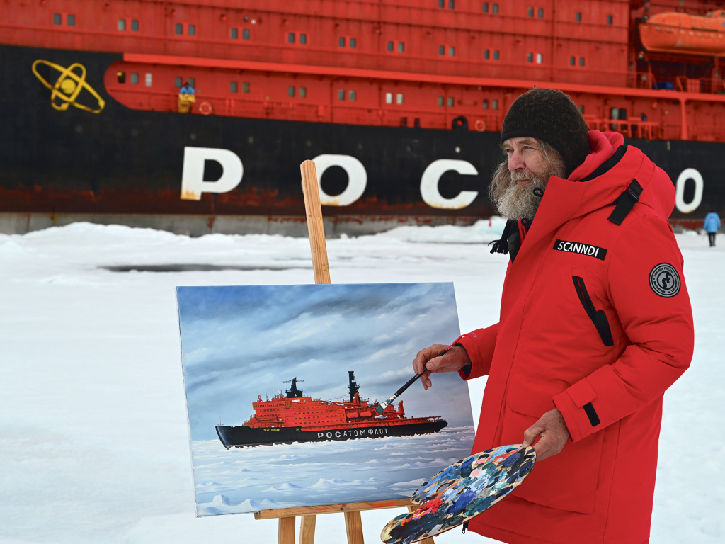 Во время своих странствий Фёдор Конюхов не расстаётся с кистью