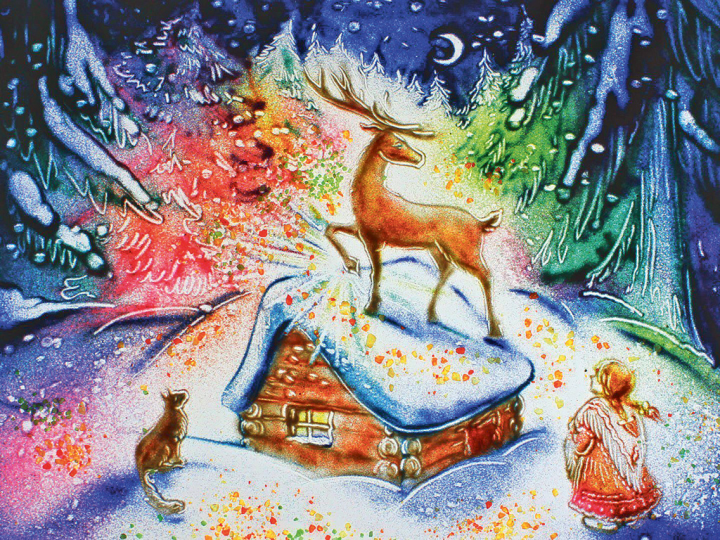 Фото: Серебряное копытце засыпал избу драгоценностями